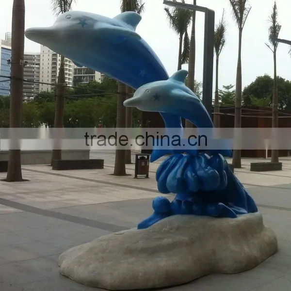 Fiberglass Dolphin Statue Sculpture Figure photo-2