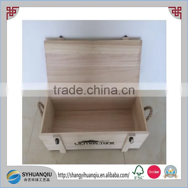 Rustic Solid and Natural Wooden Military Tank Mold Box Wooden Toy Box photo-3