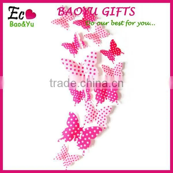 3D Blue And White Porcelain Series Butterflies Wall Stickers Home Living Room Decoration photo-2