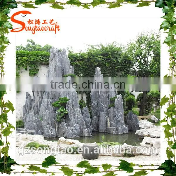 Chinese Fiberglass Outdoor Fountains and Glass Waterfalls With Pumps Artificial Decorative Small Garden Water photo-2