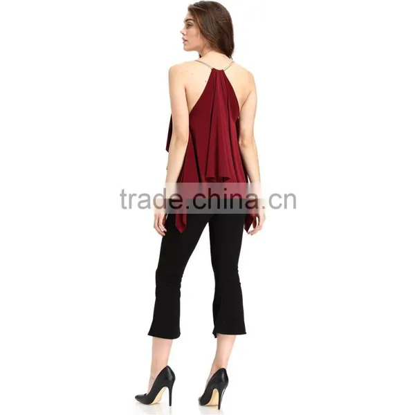 Domin Fashion Sleeveless off Shoulder Lady Top photo-6