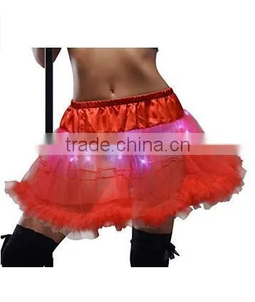 Women's LED Light Up Skirt Tutu Rave Party Costumes TUTU Petticoat Crinoline Mini Dress photo-2
