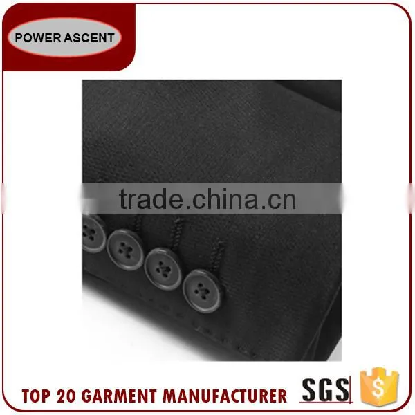 2017 Wholesale Custom Classic Style Regular Fit 2 Button Black Mens Suit photo-6