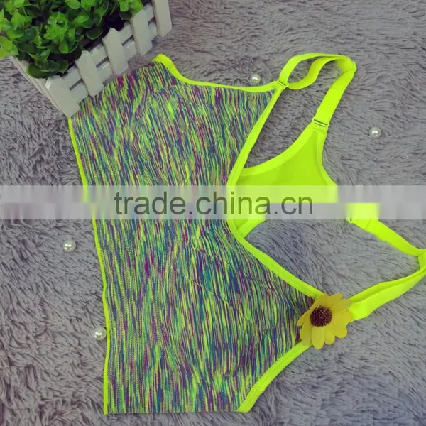Satin Styling Sexy Women Fitness Gym Running Sports Bra Top photo-4