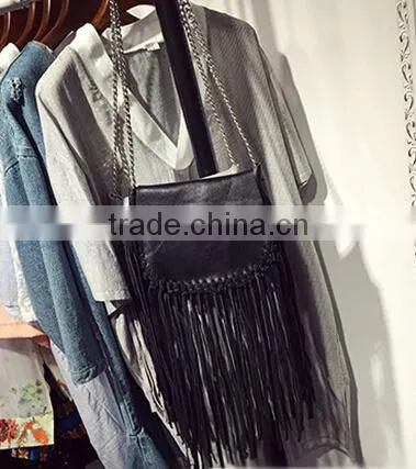 DY0071Z High Fashion Ladies Chain Fringe Shoulder Bag Tassels Bag photo-2