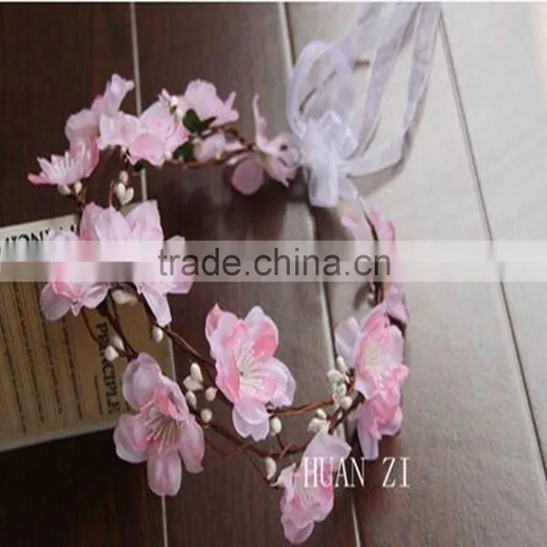 Wholesale Girls Headpiece Floral Halo Bridal Head Flower photo-2