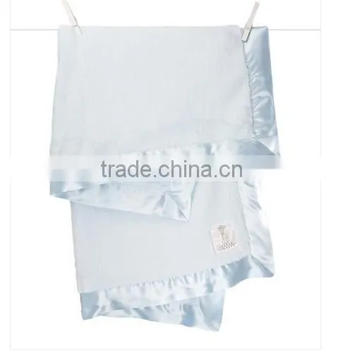 Plain Solid Luxe Blanket Throw With Silk Satin Edge photo-2