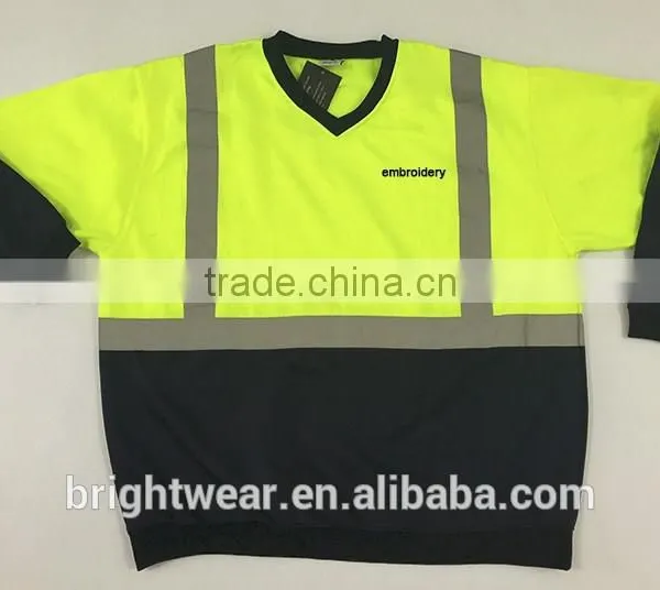 100% Polyester Contrast Safety Sweatshirt With Reflective Tape Meet AS/NZS 1906.4:2010 photo-5