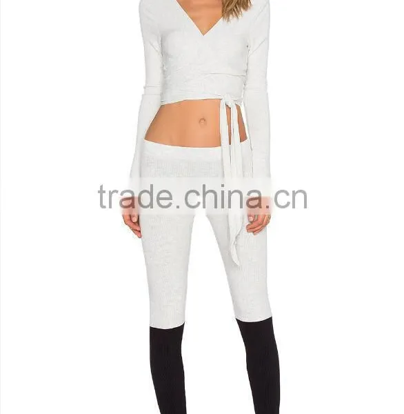 Hot Sale Women's Sexy Sports Wear Belly Breathable Tight Tops Yoga Running Jogging Wear photo-4