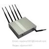 6 Antennas 15W High Power UHF VHF GSM 3G Jammer Blocker Shield Isolator GSM 3G UHF VHF,50m With IR Remote Control Car Charger