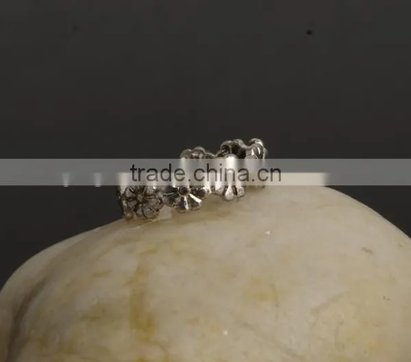 Vintage Silver Plated Anel Flower Finger Foot Midi Ring Footwear Rings Jewelry photo-3