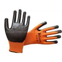 Orange U3 Nitrile Coated Polyester Safety Glove