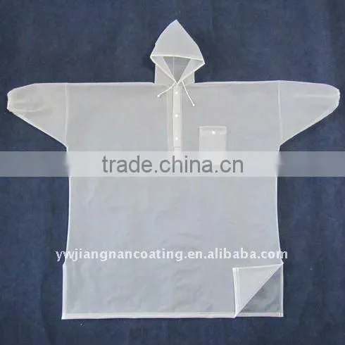 Waterproof Disposable Cheap Vinyl Eva Raincoat Poncho