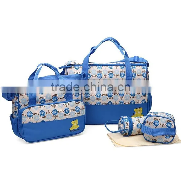 2017 New Collection 5pcs per Set Baby Diaper Mummy Bag Wholesale photo-4