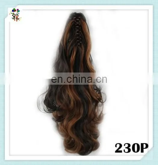 Natural Colors Long Curly Drawstring Synthetic Ponytail Hair Extensions HPC-0163 photo-4