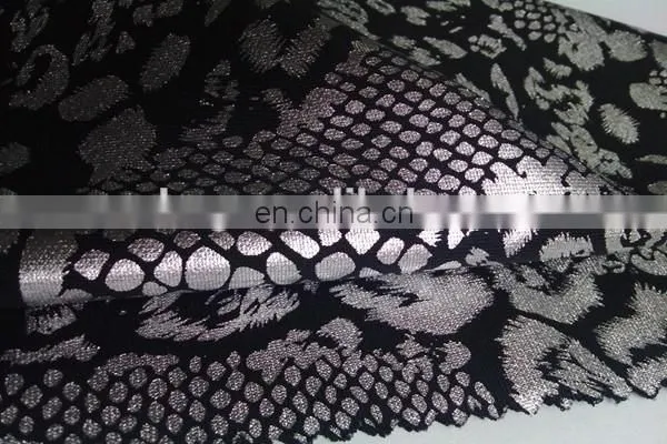 Winfar Textile Hot Sell 94% Polyester 6% Spandex Women Dress Python Silver Foil Scuba Print Knit Fabric photo-5
