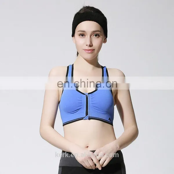 Wholesale Women Sexy Yoga Gym Seamless Stretch Sports Plain Bra photo-2
