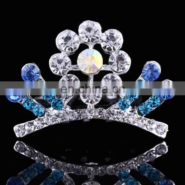 Mini Cute Sweet Kids Trendy Rhinestone Korean Style Crown Tiaras photo-5