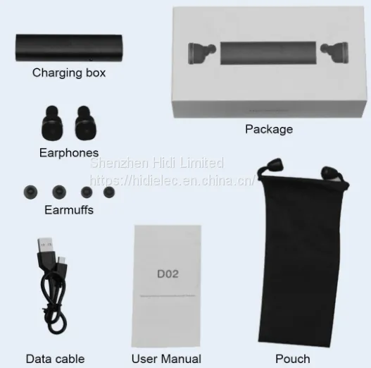 Earphone With 400mA Charging Case Wireless Bluetooth Earbuds Original Factory