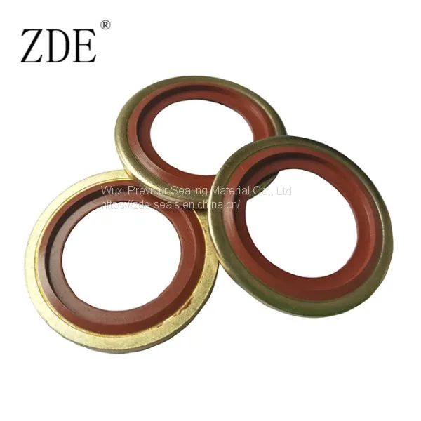 Carbon Steel FKM Rubber Metal Bonded Seal Washers photo-3