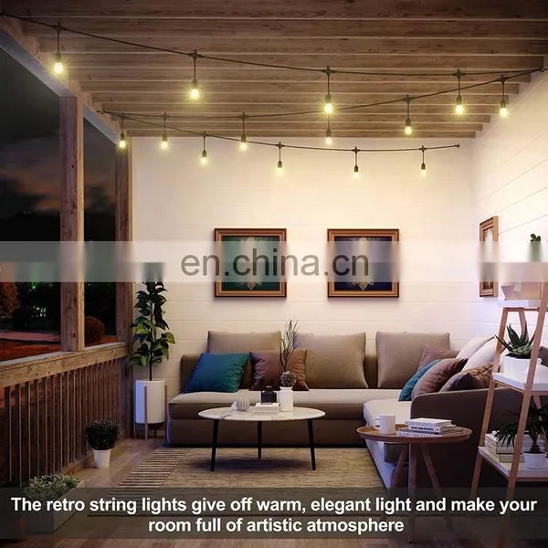 High Quality S14 LED String Bulbs for Holiday Garden Christmas Use Outdoor Edison Bulb String Light Filament String Light 48ft photo-5