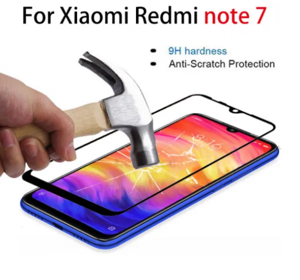 for Xiaomi Redmi Note 7 Tempered Glass Full Cover Screen Protector For XiamiRedmi Note 7 Protective FIlm photo-5