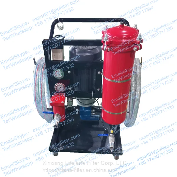 Hydraulic Oil Vacuum Filter Cart for Wood Working Powder Coating Metallurgy Customized Mobile High-precision Filtration photo-3