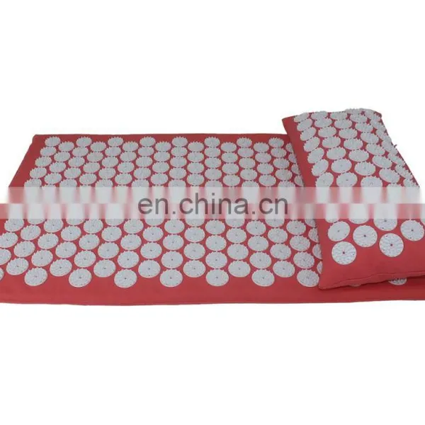 Custom Color Round Shape Spike and Private Label Cotton Canvas Acupressure Neck Pillow photo-5