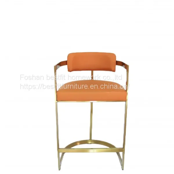 TY158 Fashion Bar Chair PU Comfortable Chair Stainless Steel Highchair Bar Stool photo-3