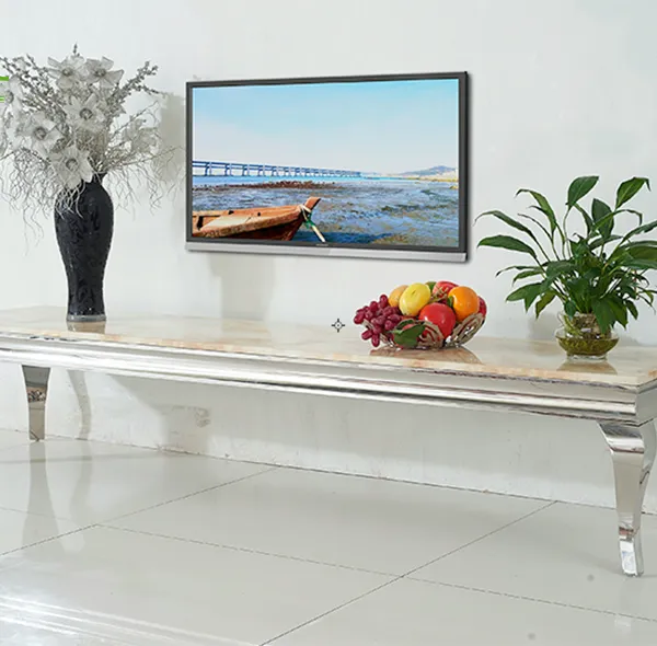 Living Room Furniture Sets Factory Stainless Steel tv Cabinet Luxury tv Stand Modern tv Stands With Drawers photo-4