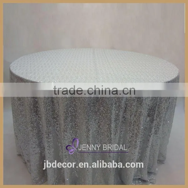 SQN#22 Wholesale 100% Polyester Mint Grenn Sequin Table Linens Fancy Tablecloths photo-6