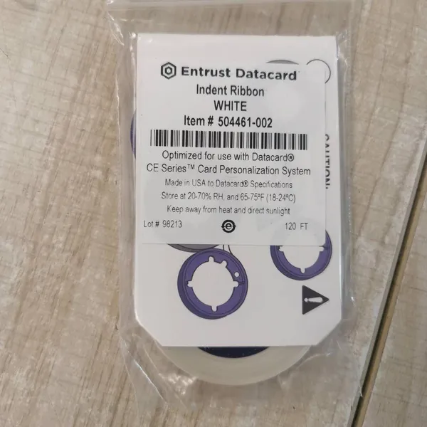 Datacard 504461-002 Embossed White Ribbon, Consumables for Datacard Ce840 id Card Printer photo-3