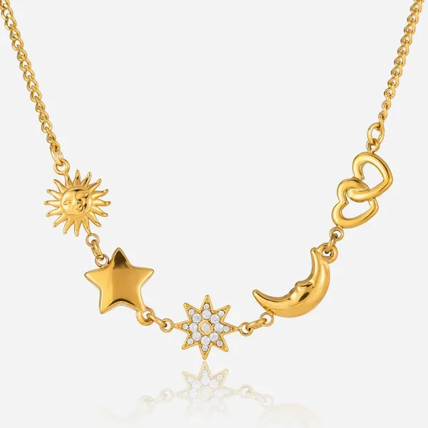 Stainless Steel Necklace with 18K Gold PVD - CNC Machined & Quick Delivery