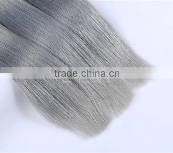 Cheap White Silver Human Hair Extensions photo-2