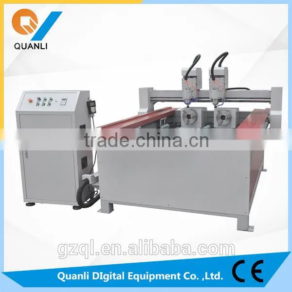 QL-1118 Cnc Multi-functional 2 Head Engraving Machine for Cube Marble Guangzhou Manufacturer Price photo-3