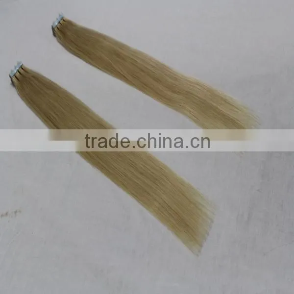 Factory Price Cheap White Russian Hair Tape Hair Extensions photo-2