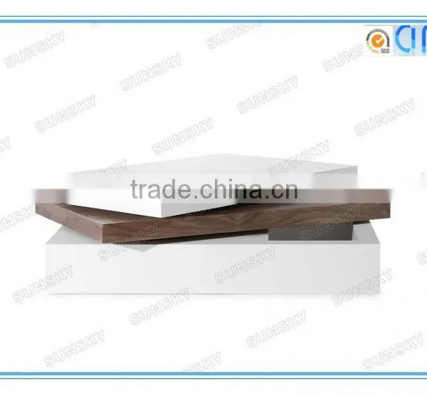 Rectangle Rotation Wood Coffee Table With Storage for Sale SK1243