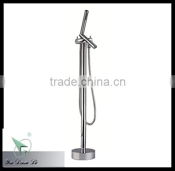 Italian Style Modern Design Brass Bath Filler Floor Mounted Bathtub Faucet photo-3