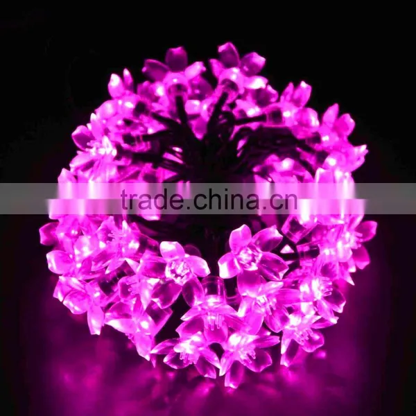 2016 Pink Color 100 Leds 10 Meters Flower Fairy Lights photo-5