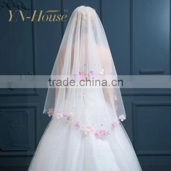 Belly Dance Silk Face Indian Muslin Wedding Veil photo-3