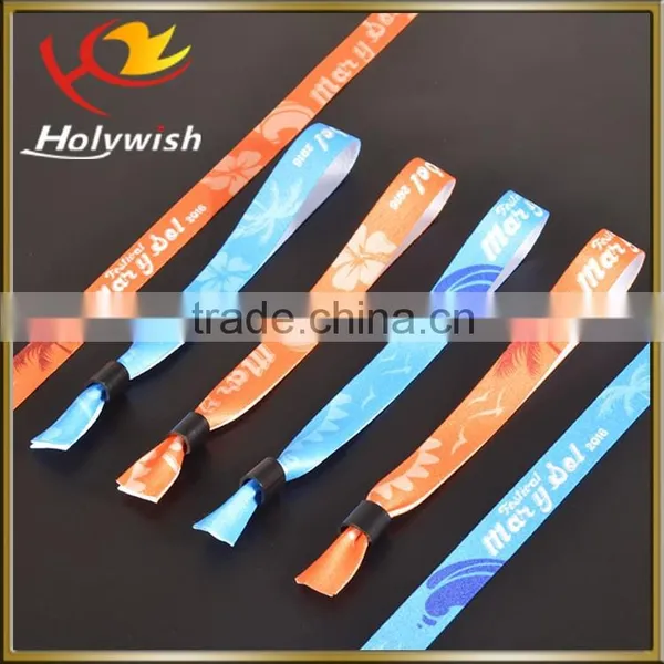 Custom Full Color Printing Wristbands With Plastic Clip for Vip