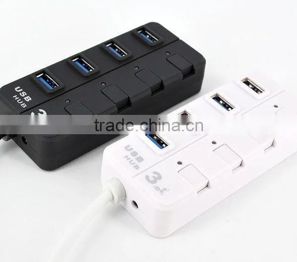 Factory Supply Portable Fashional Cute 5 Gbps Usb Wireless Hub 3.0 Hub 4 Port With Individual Switch photo-2