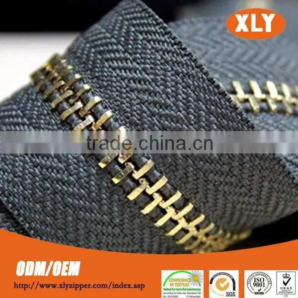 Manufacture Zipper Wholesale Fancy Design Custom Gold Metal Zipper photo-6