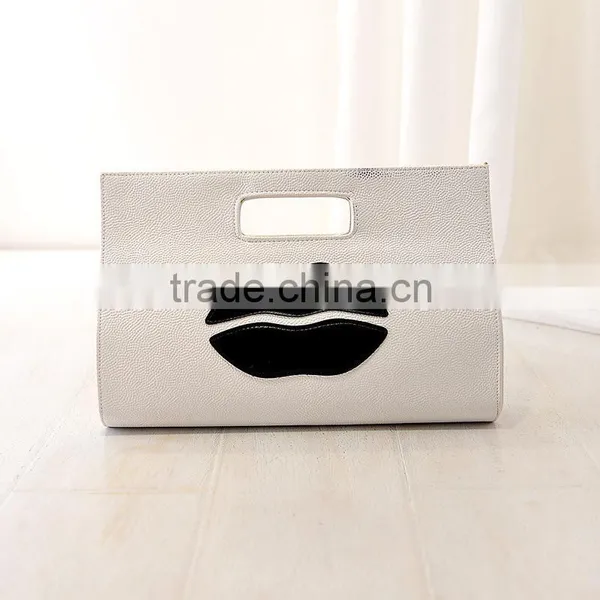 Newest Fashion Lips pu Evening Handbags for Women photo-5