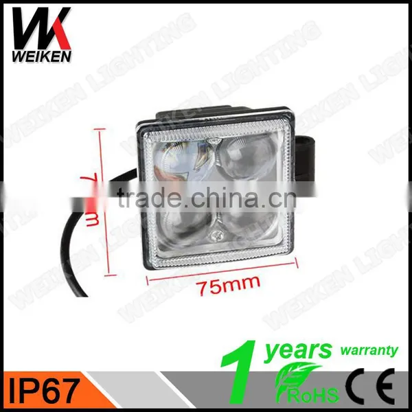 WEIKEN Cheap Price 4D 12W Waterproof Led Work Lights for Atv Truck Trailler photo-3