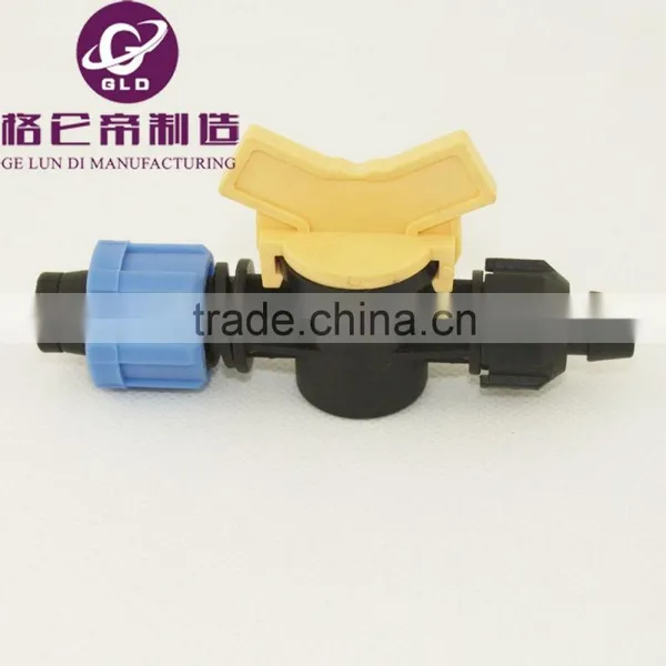 anti-aging drip tape wth flat dripper	irrigation mini valve for 16mm drip tape with low price