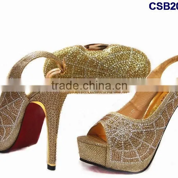 CSB2095 2016 the Latest Top Fashion Woman High Quality Italy Style High Heel Sandal Shoes With Matching Purse/cluth/bag photo-3