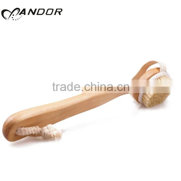 Natural Bristle Detachable Wooden Handle Bath Brush photo-4