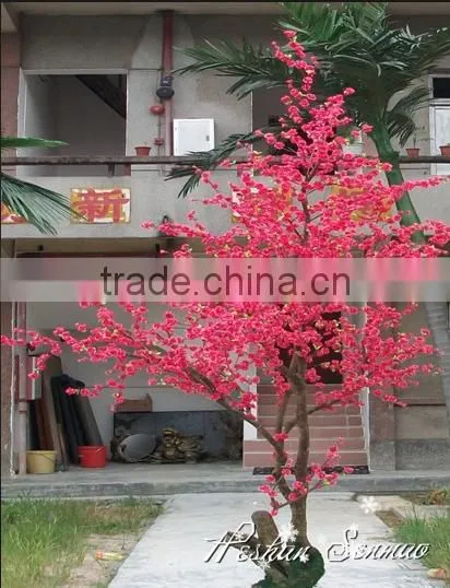 China Manufacturing Plants Artificialpeach Blossom Tree /plastic Peach Tree for Outdoor Decoration photo-2