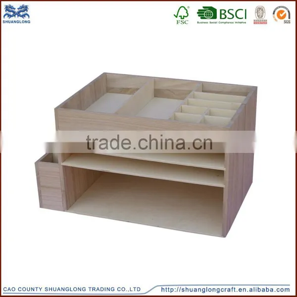 new designed office desktop wooden file tray document tray